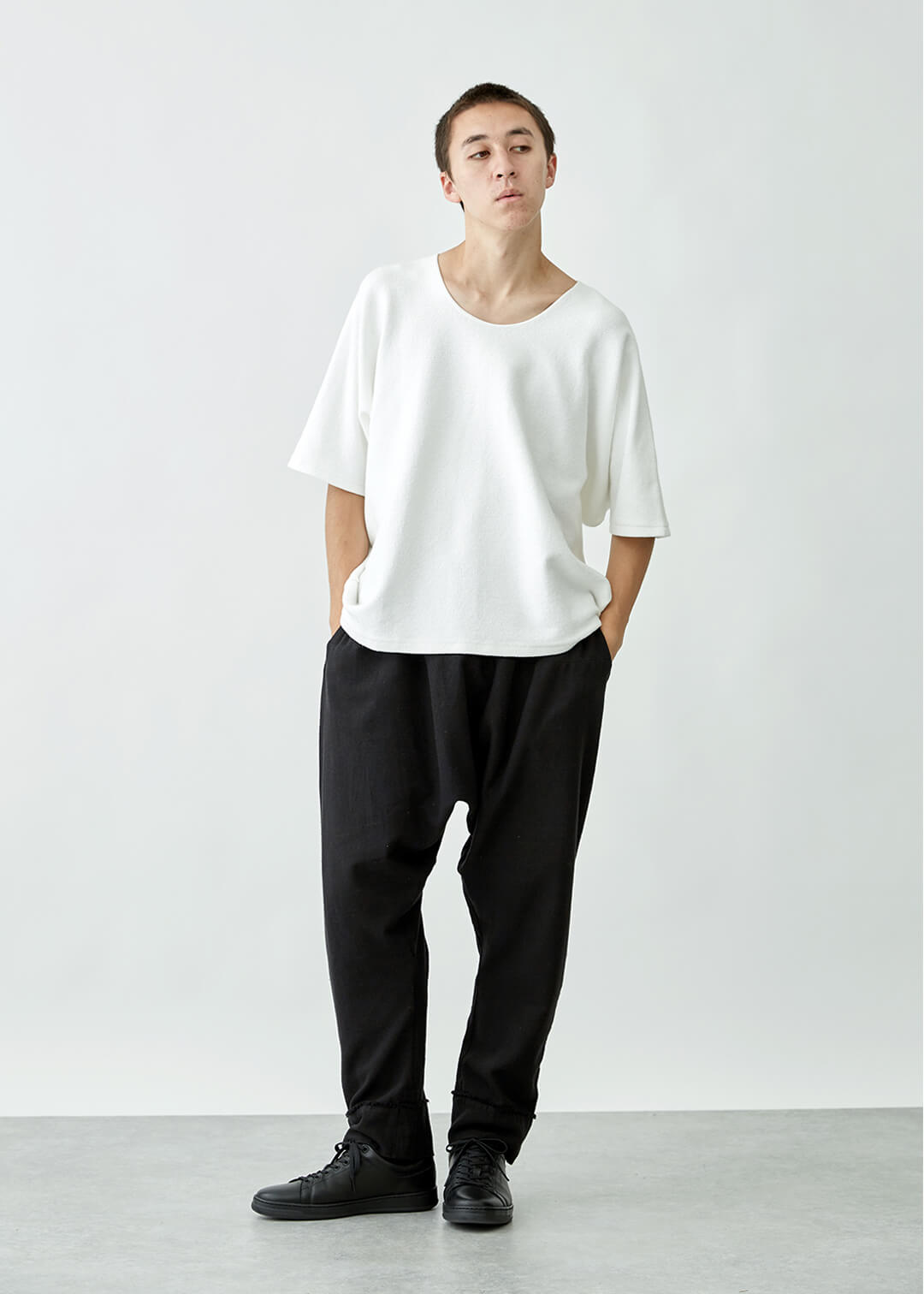 Yuragi Relax Pants 56dt twill Khadi