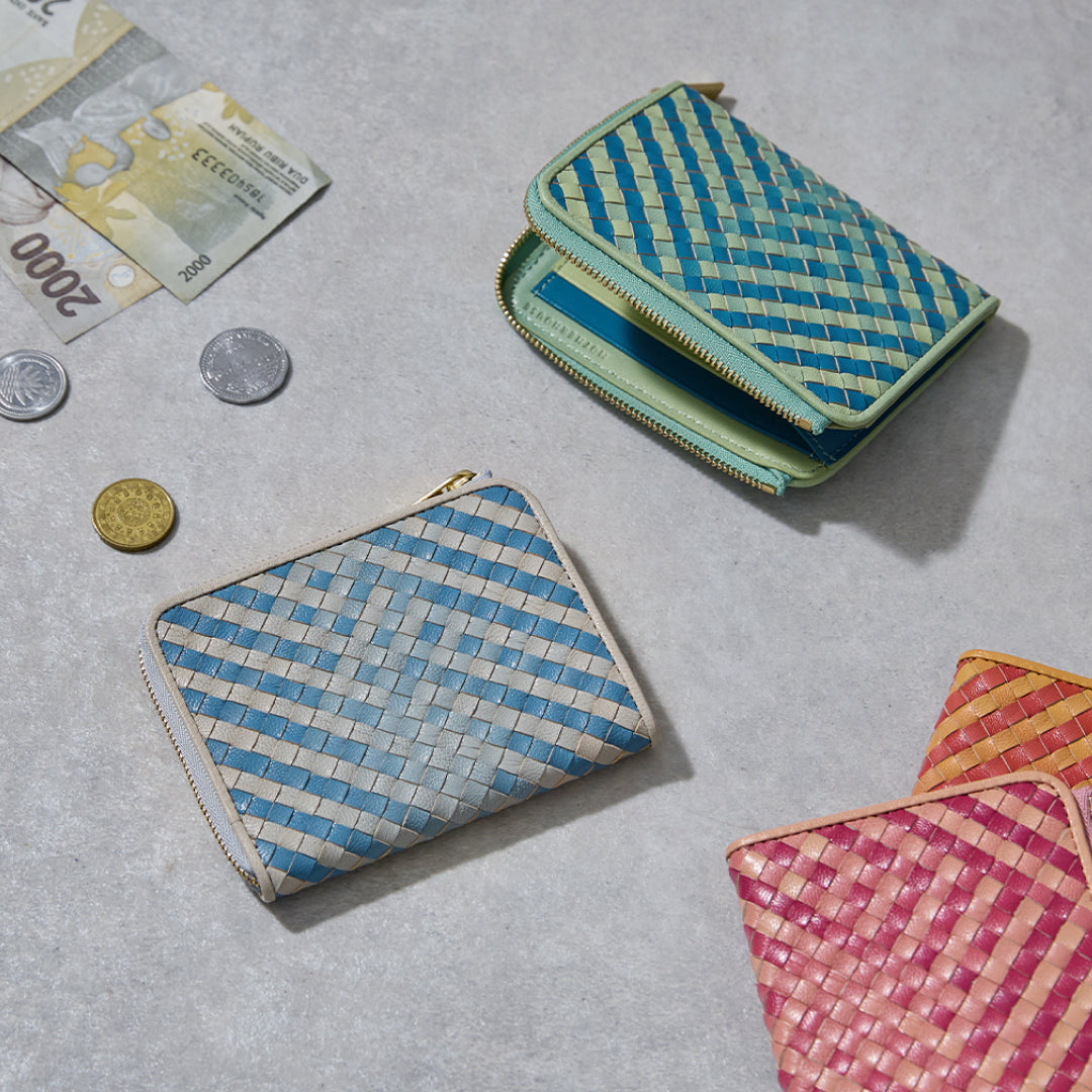Irodori Mesh L Style Half Wallet