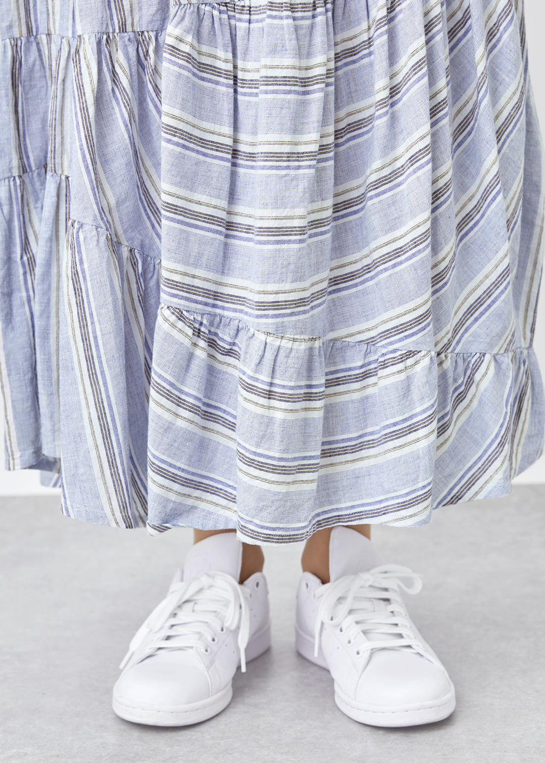 Yui Random Tiered Skirt 56s stripe