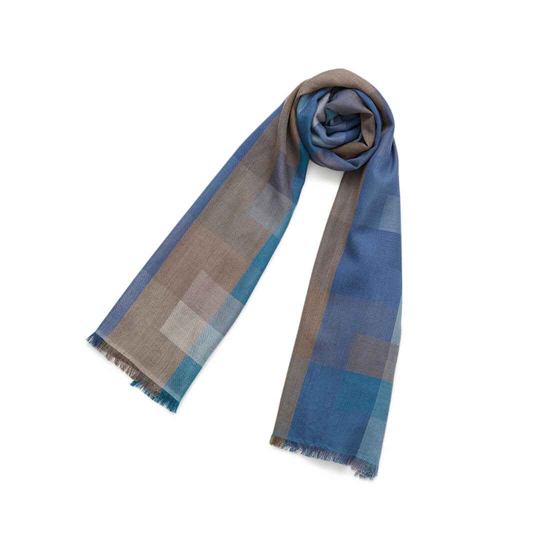 Block Check Silk Stole