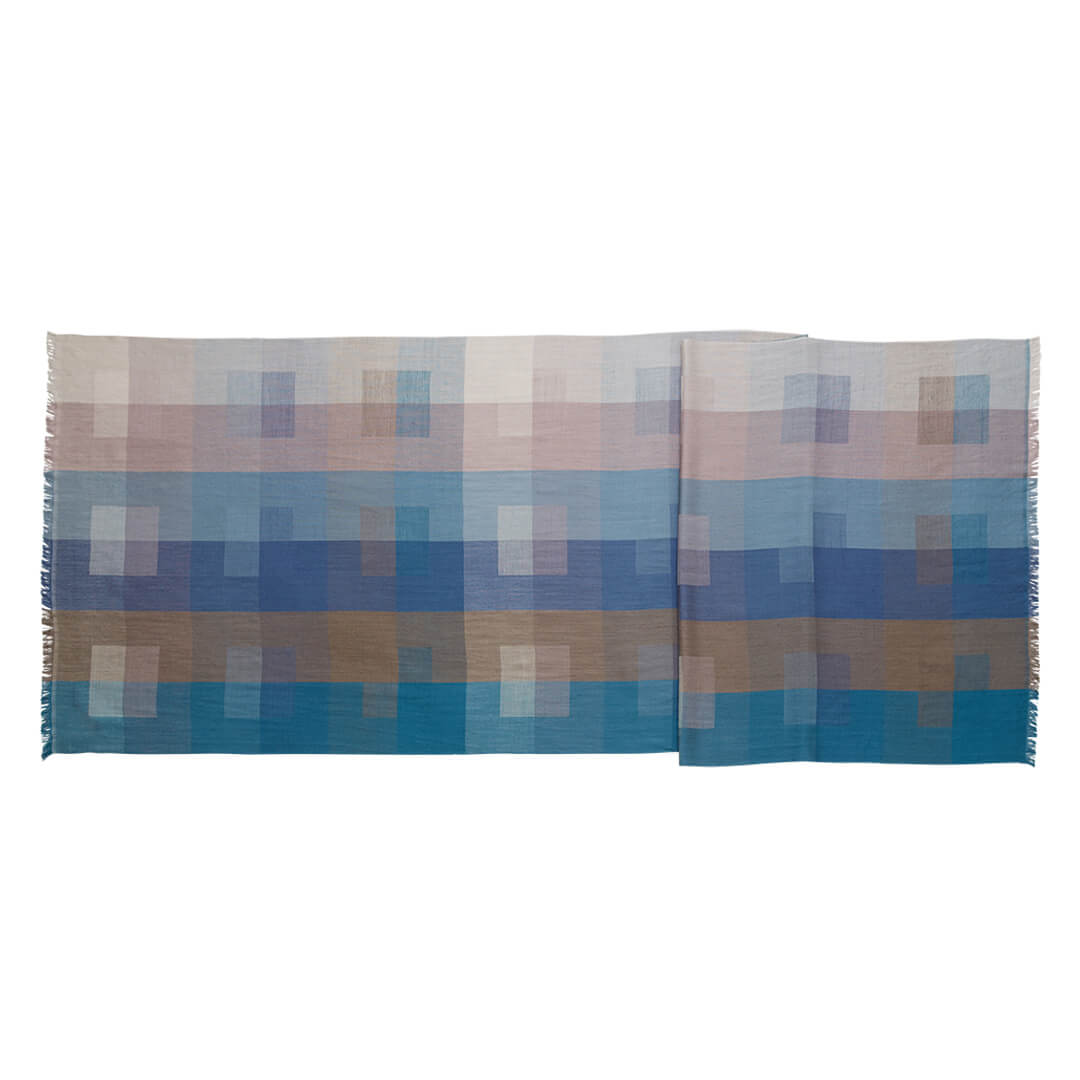 Block Check Silk Stole
